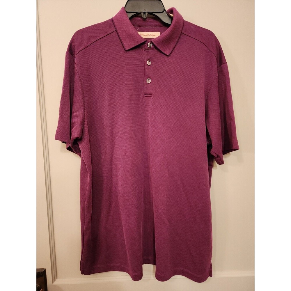 Mens Tommy Bahama Polo Large Cranberry/purple